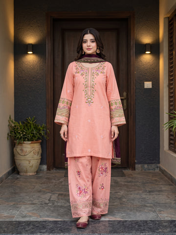 Luxury 3PCS Cotton Lawn Suit | Premium Summer Collection