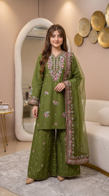 Luxury 3PCS Cotton Lawn Suit | Premium Summer Collection