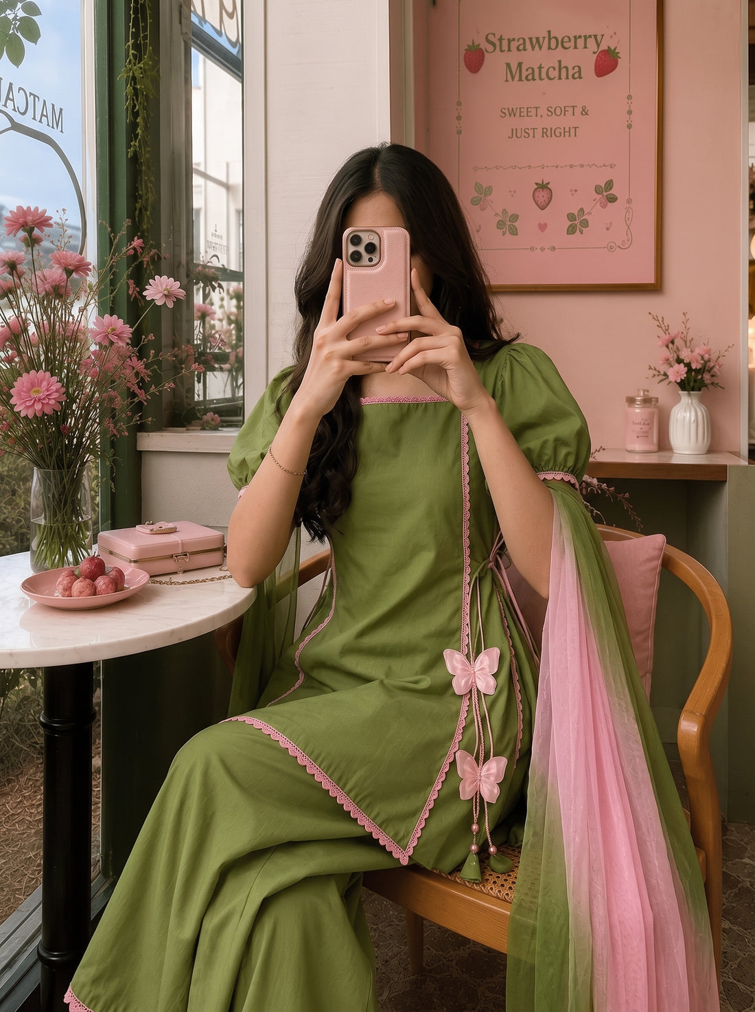 Pink Bloom Premium Lawn Suit with Chiffon Dupatta | Summer Collection 2026