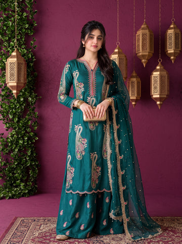 Luxury 3PCS Raw Silk Suit | Premium Collection