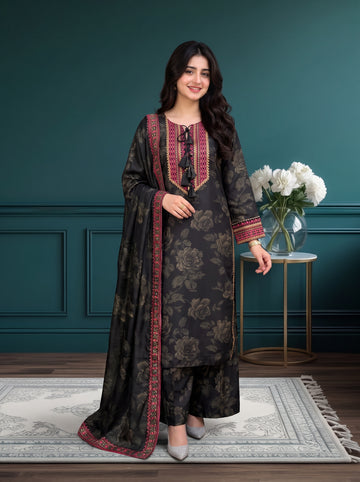 Luxury 3PCS Printed Embroidered Suit | Premium Women's Collection